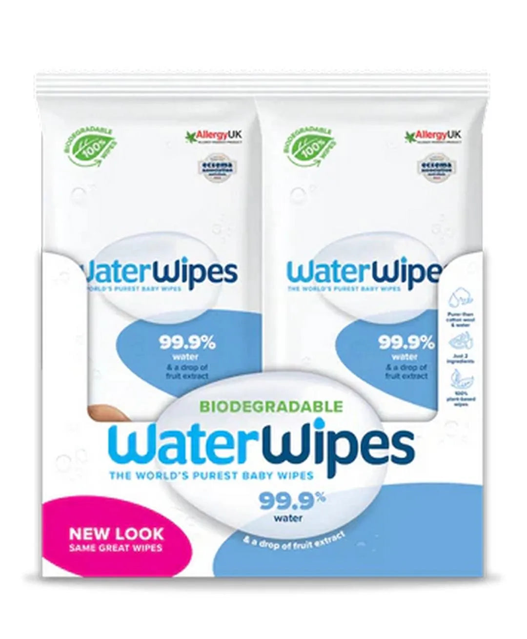 مناديل ووتر وايبس Water Wipes للسفر - 28 قطعة