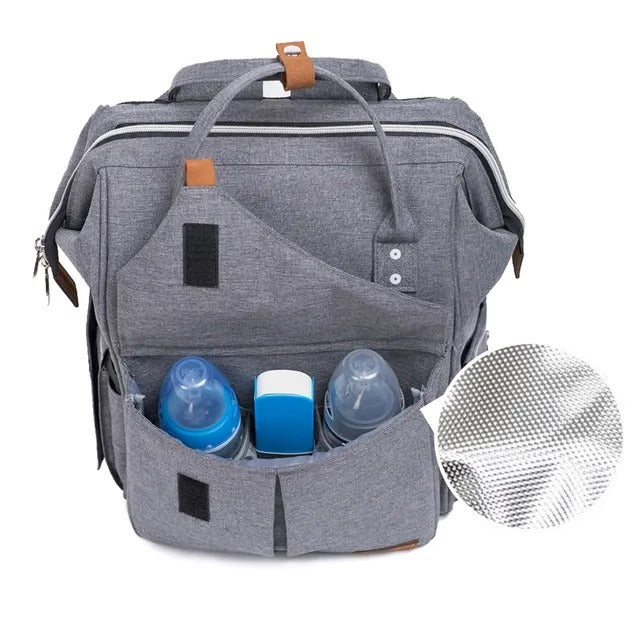 Teknum Double Stroller Combo with Diaper Backpack – Dark Grey