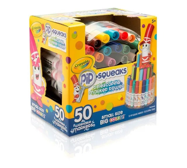 Crayola Pip-Squeaks Washable Mini Marker Set – Multicolor, 50 Pcs