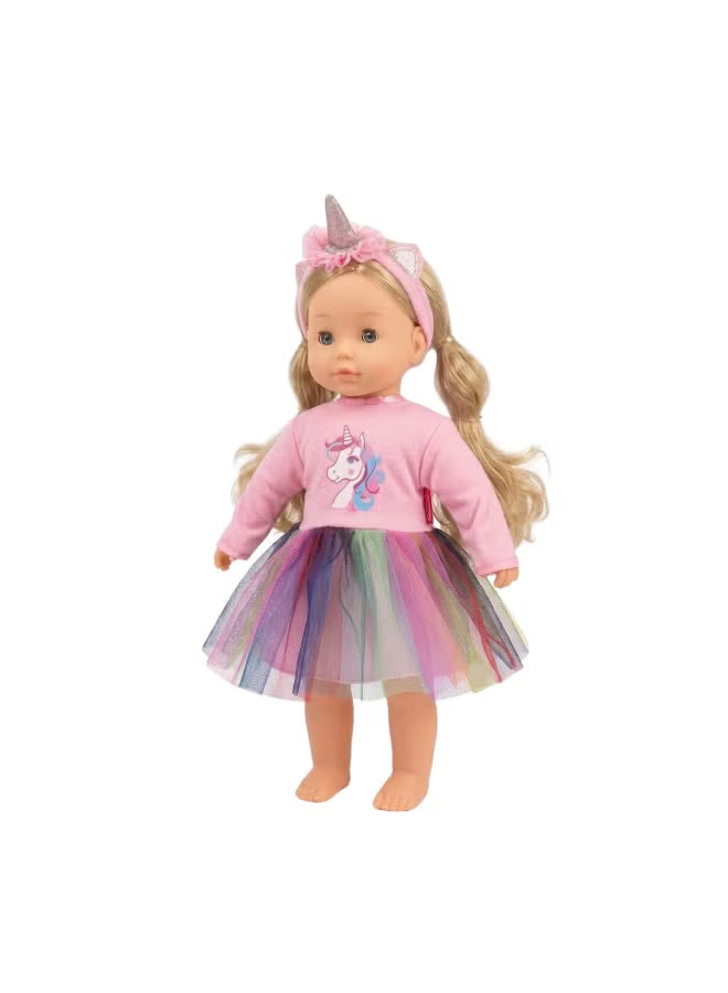 Bambolina Molly Unicorn Doll with Arabic 50 Words – 40cm