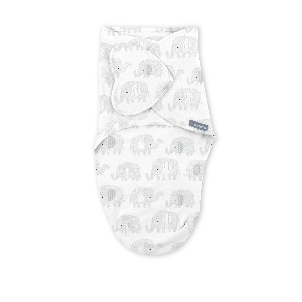 SwaddleMe By Ingenuity Monogram Collection (Scribble Elephant).