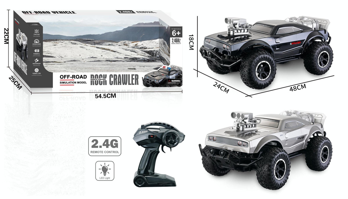 Crazon - 1:8 Scale 2.4GHz Remote Control Off-Road Rock Crawler Truck