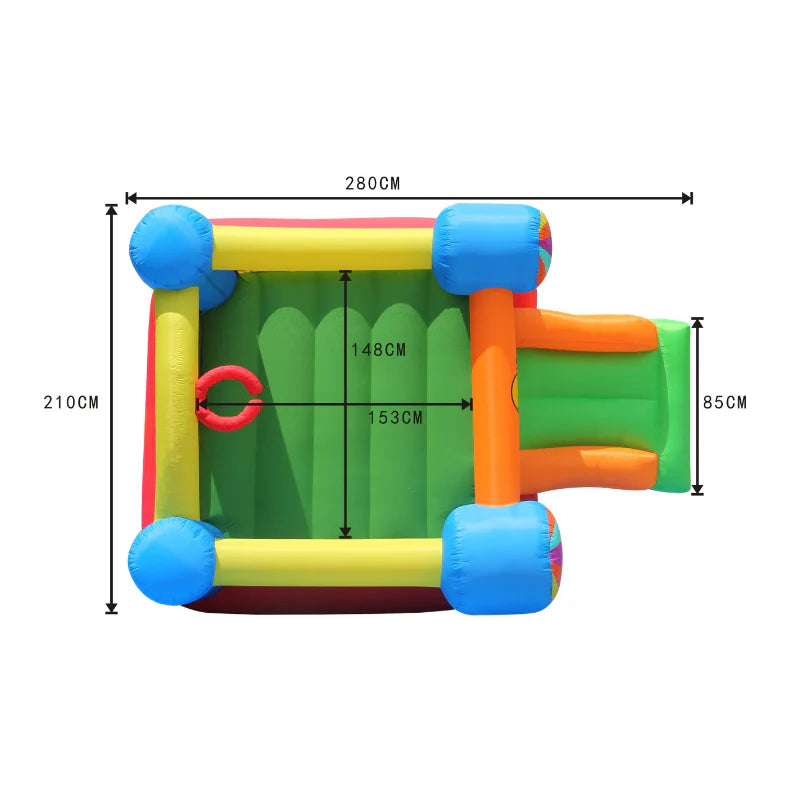 Happy Hop Hot Air Balloon Slide & Hoop Bouncer