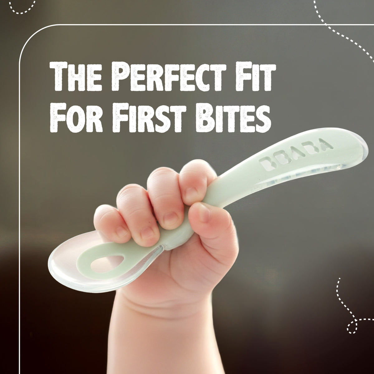Beaba 2nd Age Silicone Spoon (Misty Green)