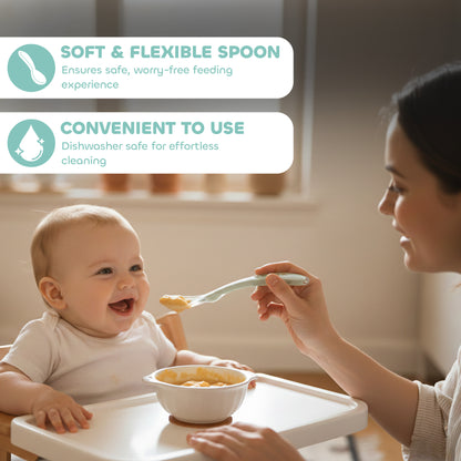Beaba 2nd Age Silicone Spoon (Misty Green)