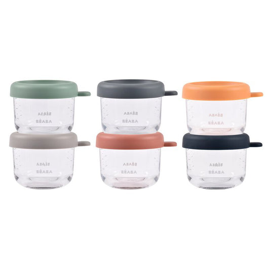 Beaba Conservation Jar Glass Sunrise Color Mix (Set of 6 x 150ml)