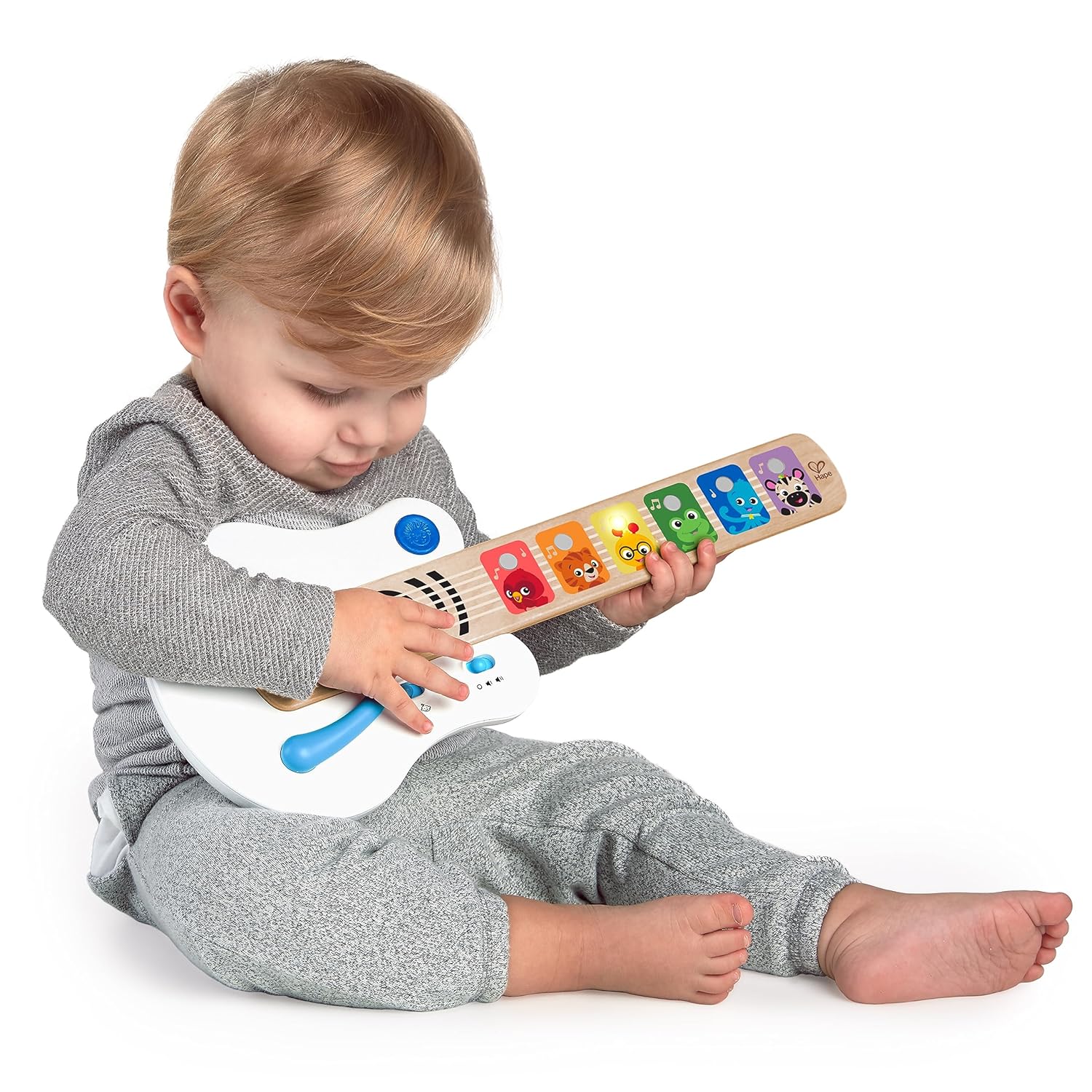 Baby Einstein Strum Along Songs Magic Touch Wooden Musical Light Up Toy Guitar