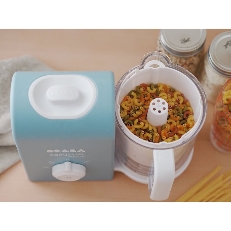 بيبا جهاز طهي سريع للأطفال للمعكرونة والأرز باللون الأبيض