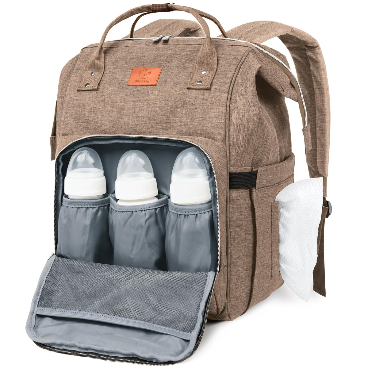 Keababies Original Diaper Bag (Coffee Brown)