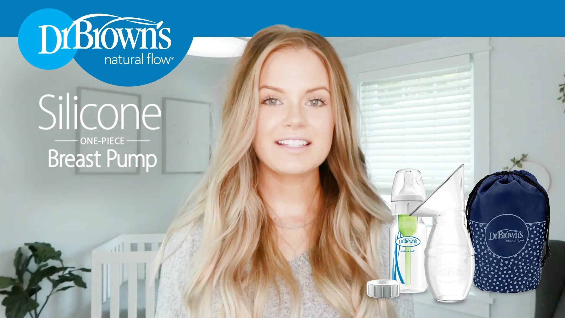 Dr. Brown's Silicone One-Piece Breast Pump, Hands-Free Breast Milk Collector with Anti-Colic Options+ Baby Bottle
