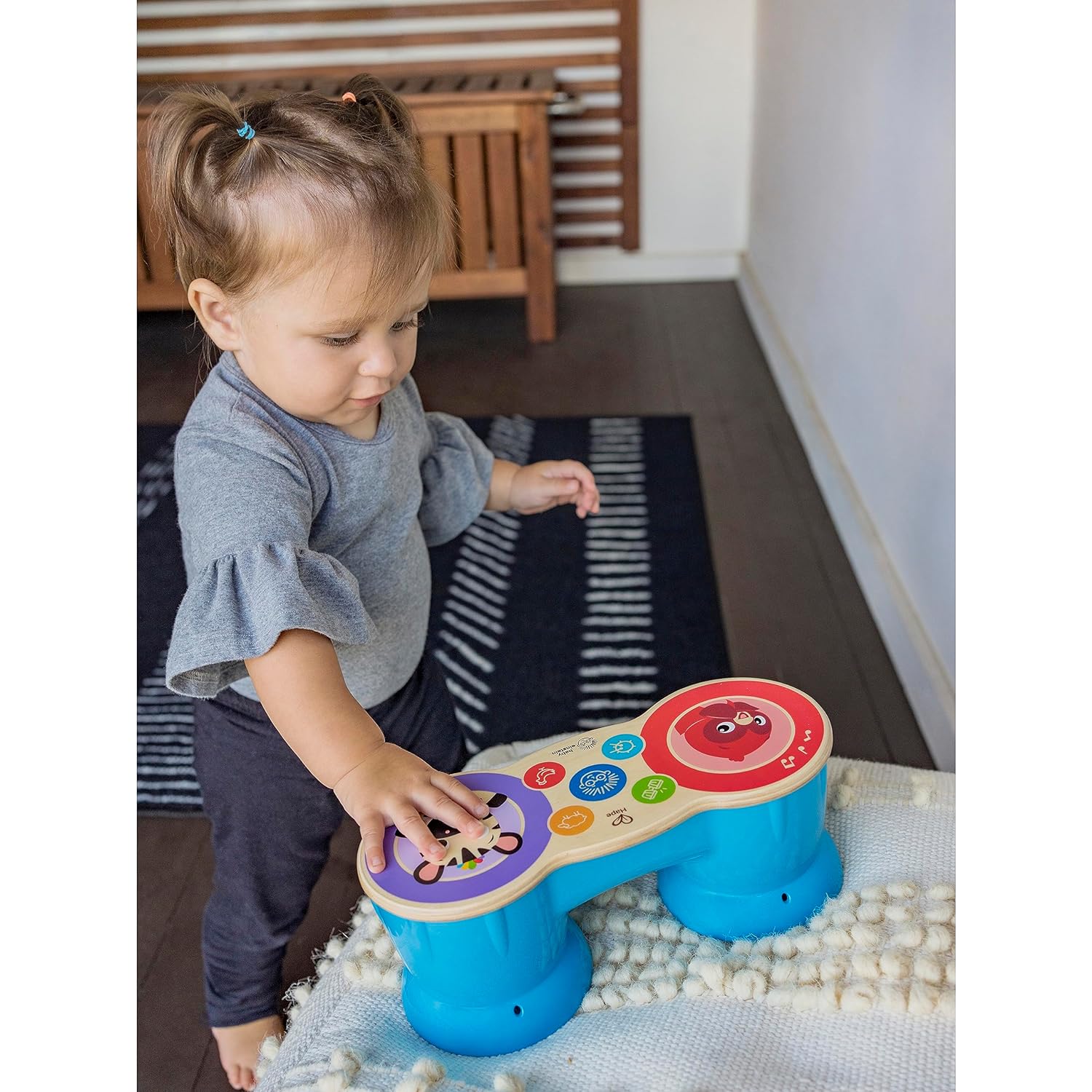 Baby Einstein Upbeat Tunes Magic Touch Wooden Drum Musical Toy