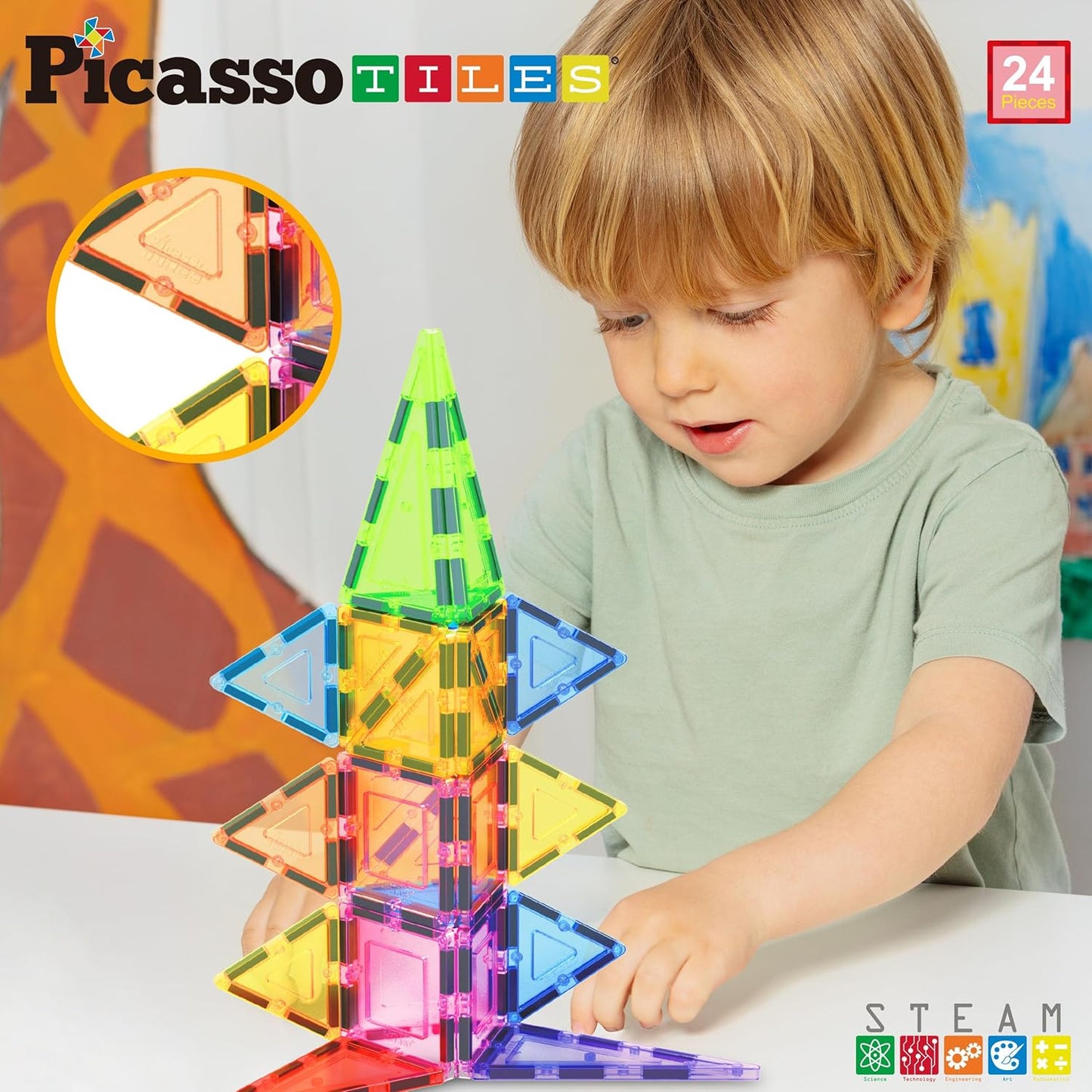Picasso Magnetic Tiles 3D Classic (24 Pcs)