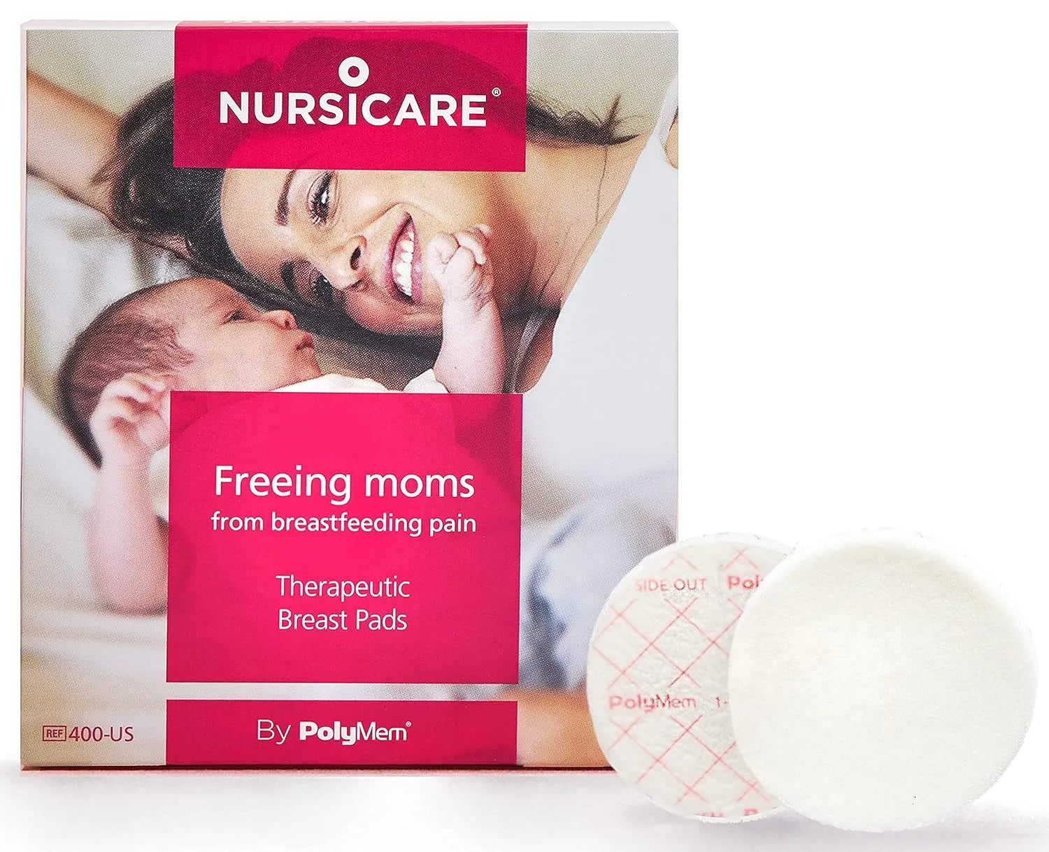 PolyMem Nursicare Therapeutic Breast Pads for Wounded, Cracked, Painful Nipples - Pack of 6