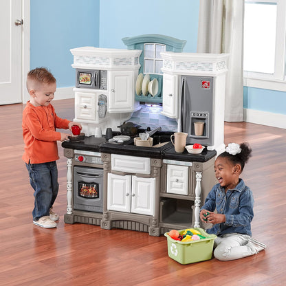 Step2 - Lifestyle Dream Kids Kitchen Playset - Gray - 37 Pieces.