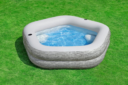 Bestway Tru Print Stone Family Pool (7' x 6'9" x 21"/2.13m x 2.06m x 53cm)