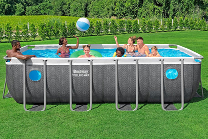 Bestway Steel Pro Max Splashview Rectangular Pool Set (16' x 8' x 48"/4.88m x 2.44m x 1.22m)