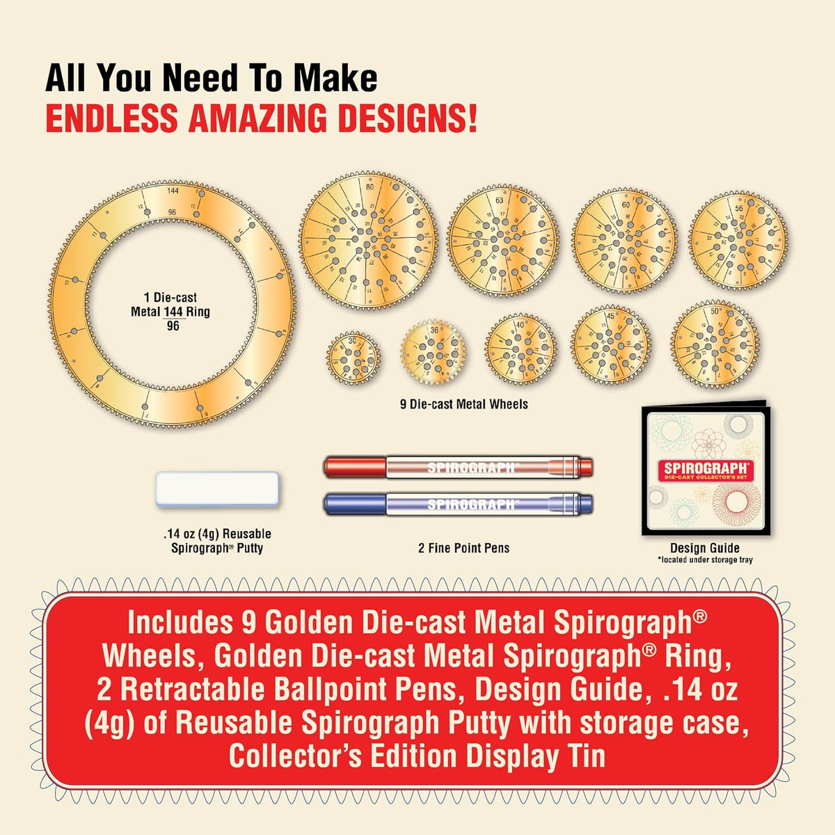 Spirograph Die-Cast Collectors Set Anniversary Edition