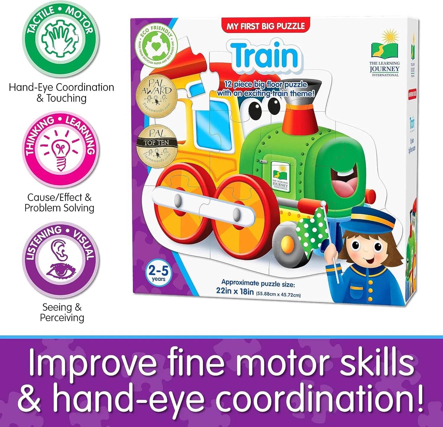 The Learning Journey My First Big Vehicle Floor Puzzles (Train)