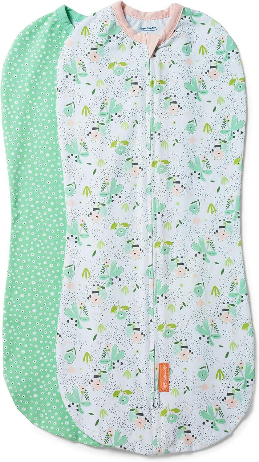 SwaddleMe by Ingenuity Pod - Size Large, 3-6 Months, 2-Pack (Peekaboo Panda)