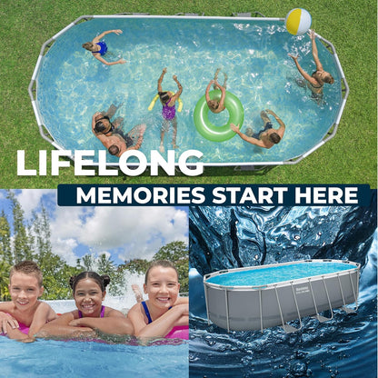 Bestway Power Steel Oval Pool Set (18' x 9' x 48"/5.49m x 2.74m x 1.22m)