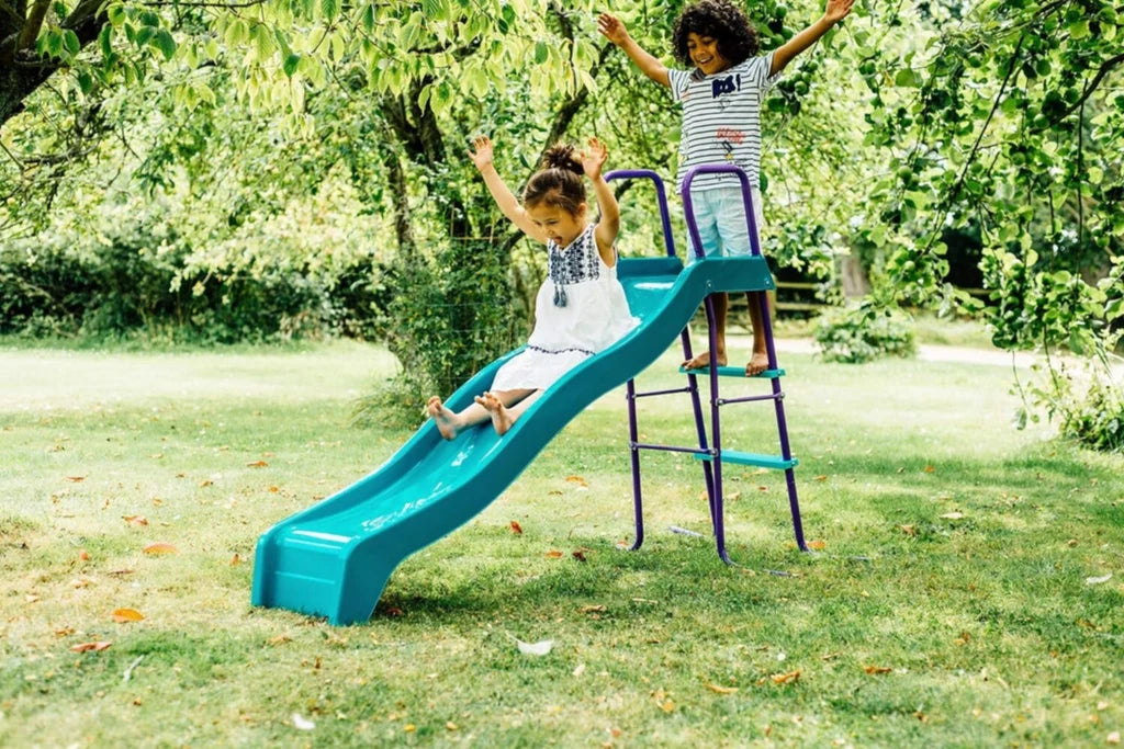 PLUM - Haumea Metal 6ft Slide for Children - Teal/Purple