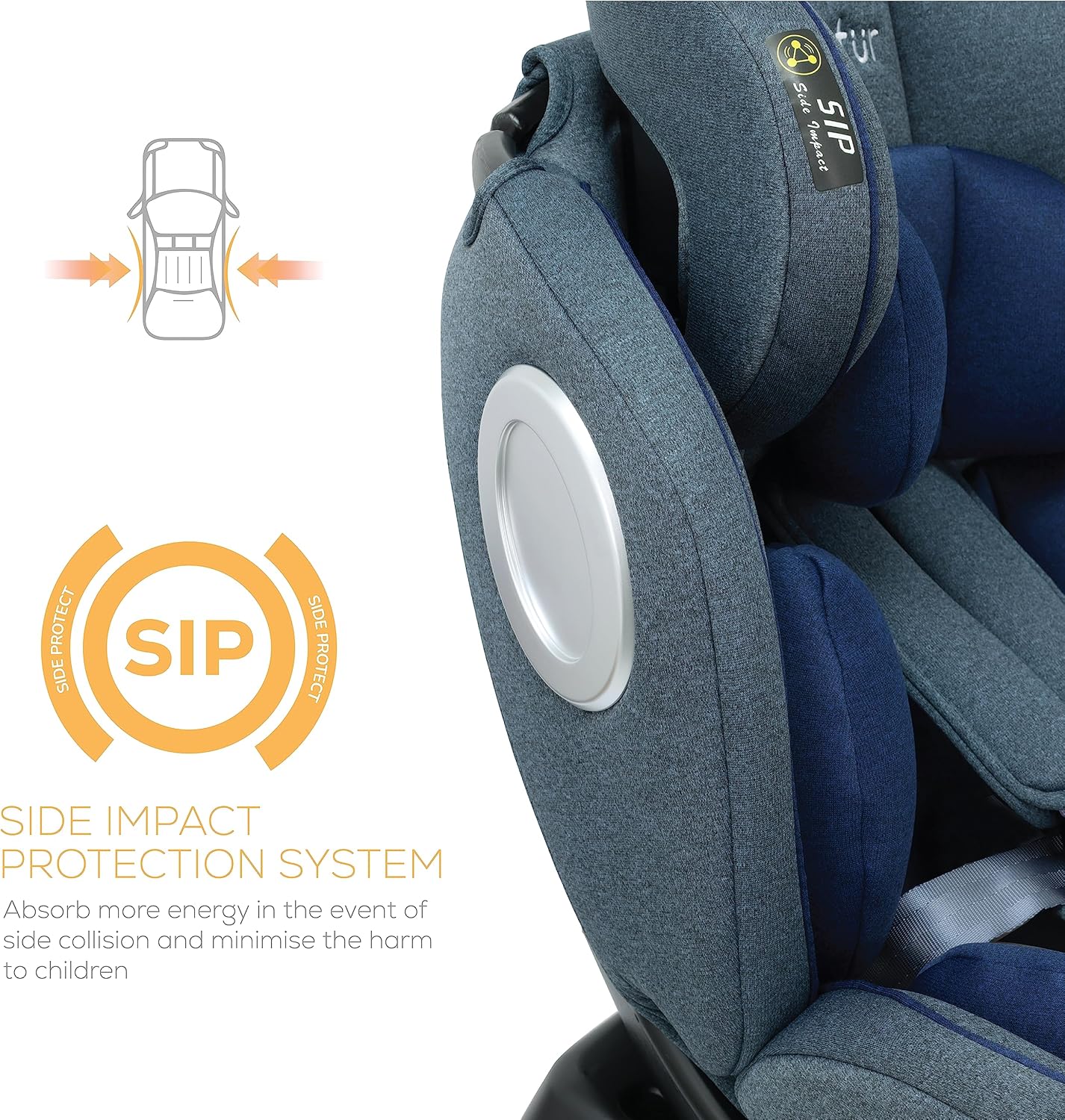 Nurtur Ultra 360° ISOFIX Car Seat & Anchor Leg (Navy, 0-3y)