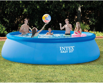 Intex Easy Set Pool Set (Round Cover, Ladder, and Filter Pump | 15 ft x 36 in)