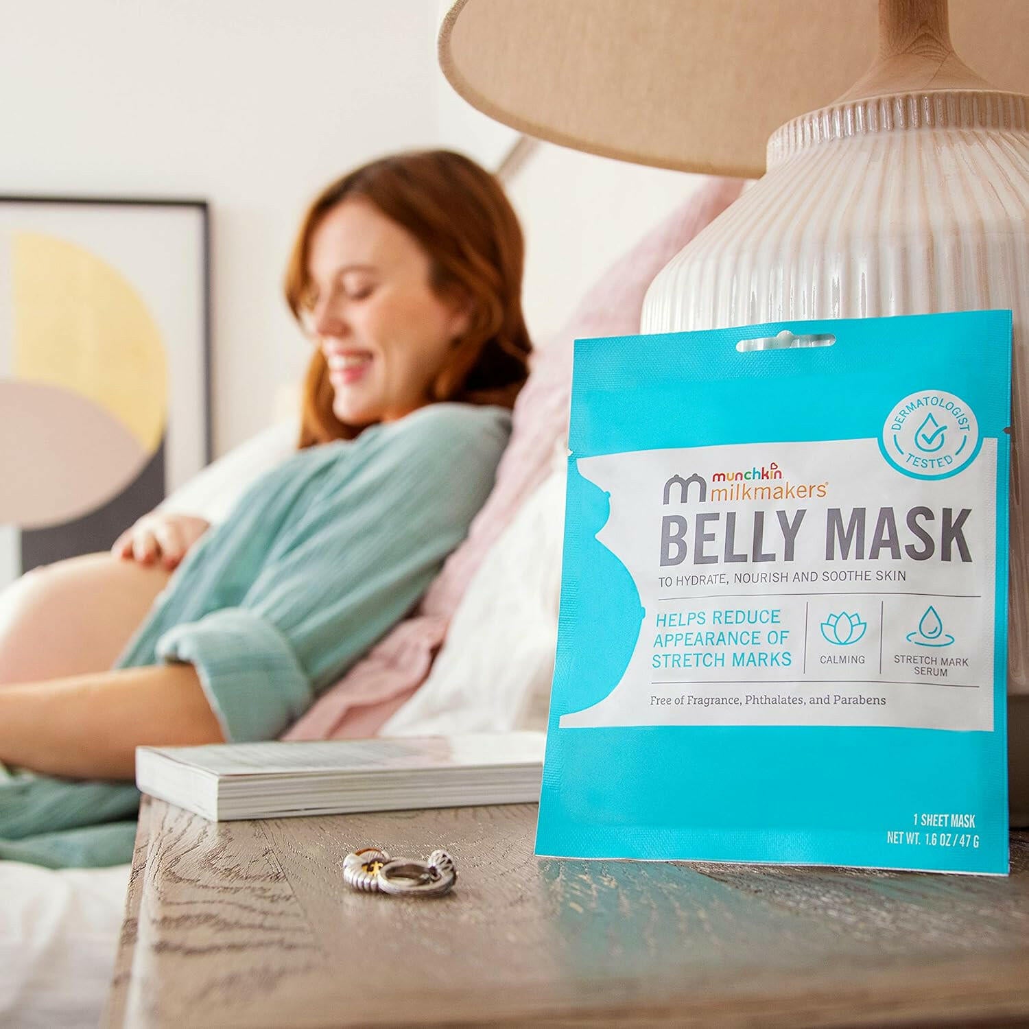 Munchkin Milkmakers Belly Mask for Pregnancy Skin Care & Stretch Marks, 1 Sheet Mask, 1 Count