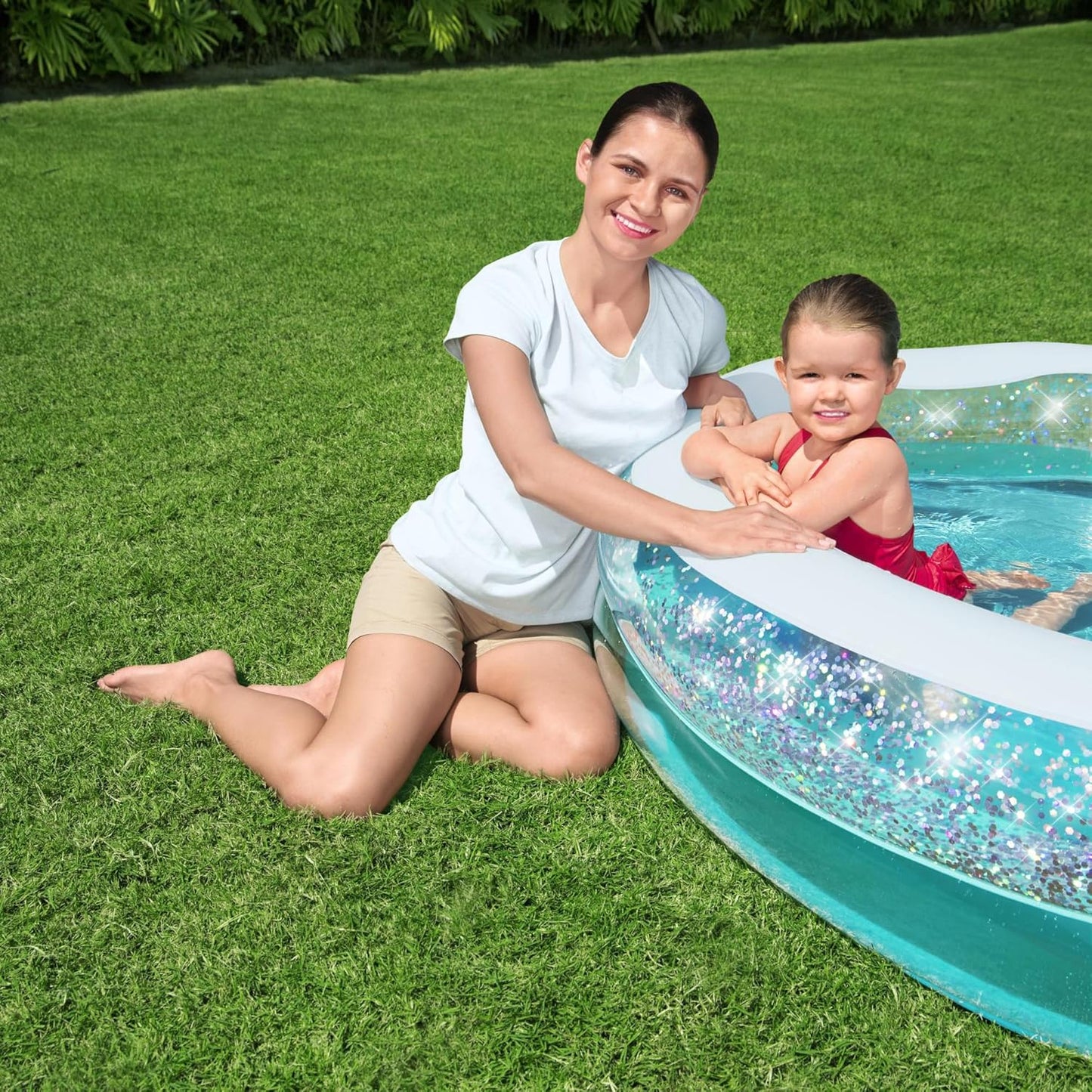 Bestway Sparkle Shell Kiddie Pool (1.50m x 1.27m x 43cm)