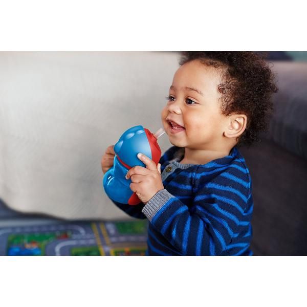 Avent Cup With Straw - 200 ml - Red & Blue
