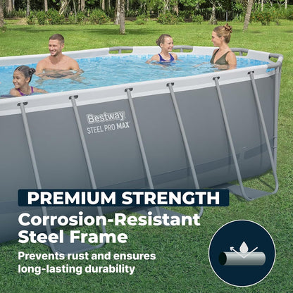Bestway Power Steel Oval Pool Set (18' x 9' x 48"/5.49m x 2.74m x 1.22m)