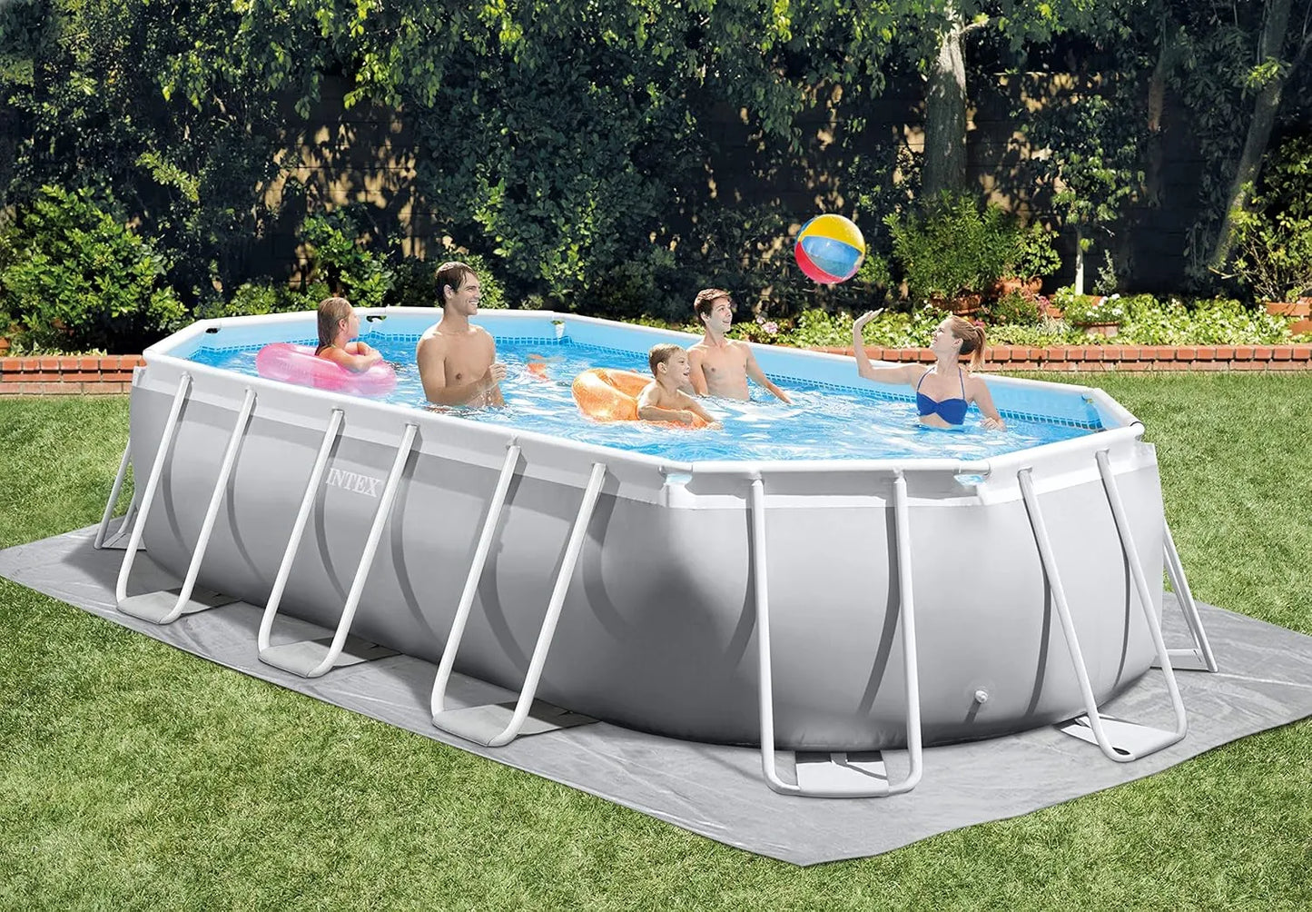 Intex Prism Frame Oval Pool Set (5.03mx2.74mx1.22m)