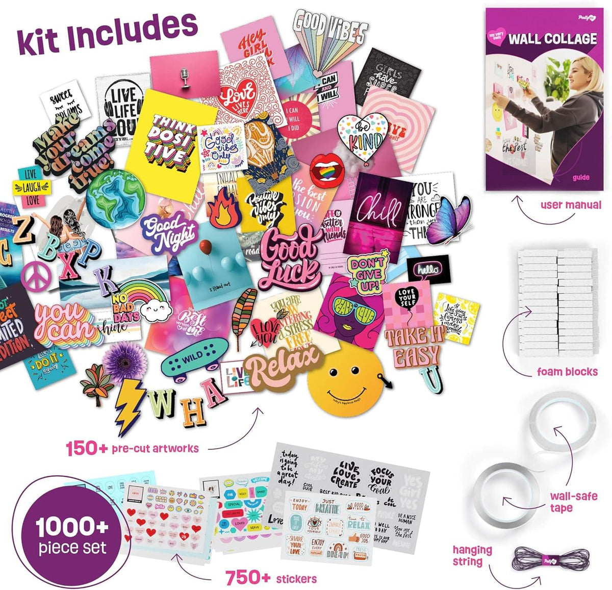 Pretty Me DIY Wall Collage Kit for Teen & Tween Girls