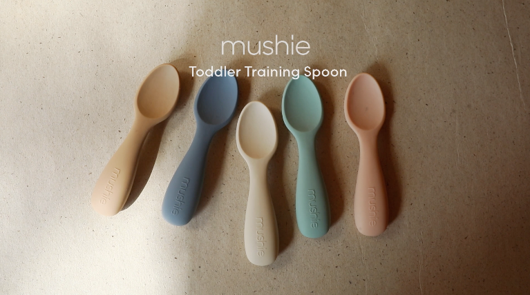 Mushie Toddler Starter Spoon Silicone - Pack of 2