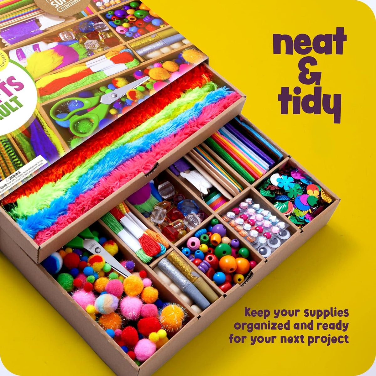 Dan&Darci Arts and Crafts Vault – 1000+ Piece Craft Supply Kit
