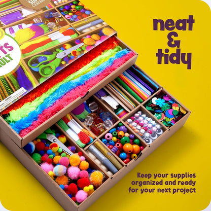 Dan&Darci Arts and Crafts Vault – 1000+ Piece Craft Supply Kit