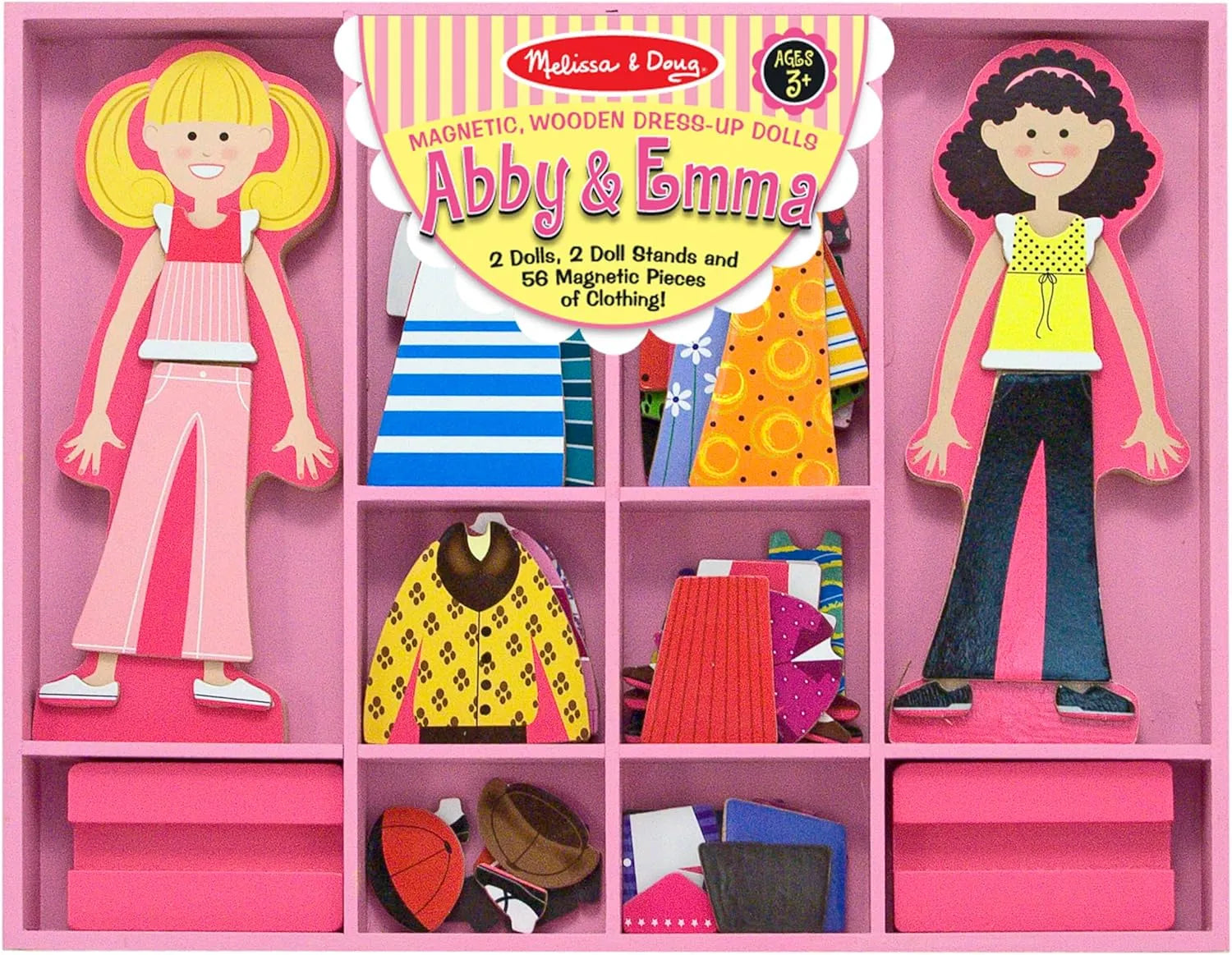Melissa & Doug Abby and Emma Deluxe Magnetic Wooden Dress Up