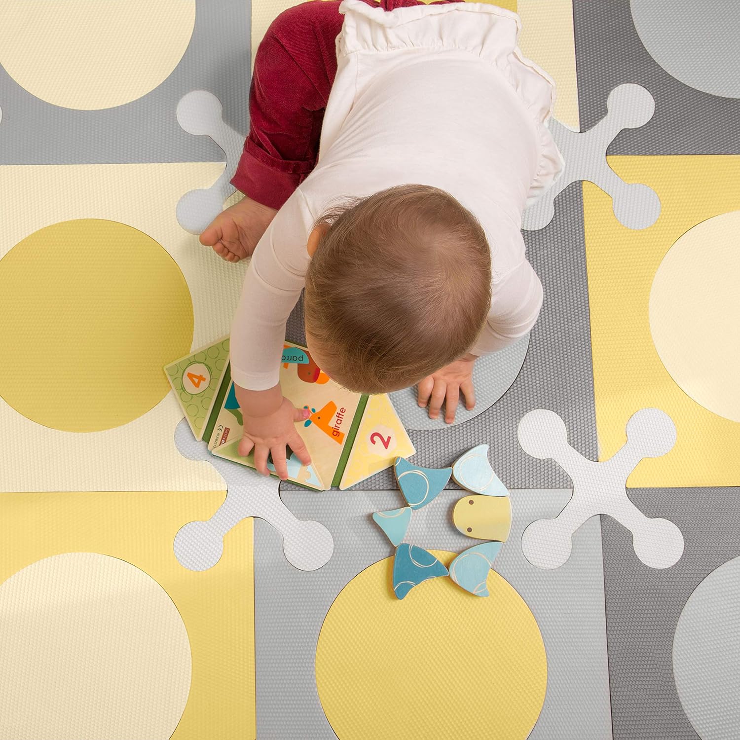 Skip Hop Playspot Floor Tiles (Gold & Grey)