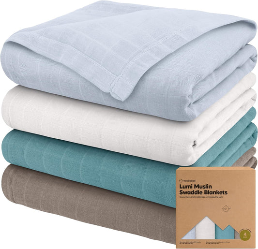 Keababies Lumi Muslin Swaddle Blankets (Nimbus)