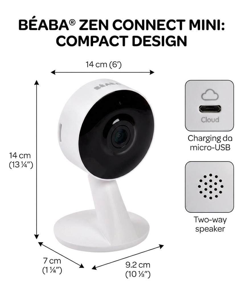 Beaba Zen 17T Mini Zen Connect Video Baby Monitor