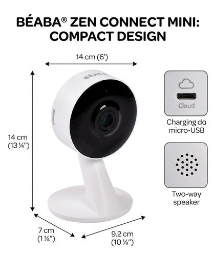 Beaba Zen 17T Mini Zen Connect Video Baby Monitor