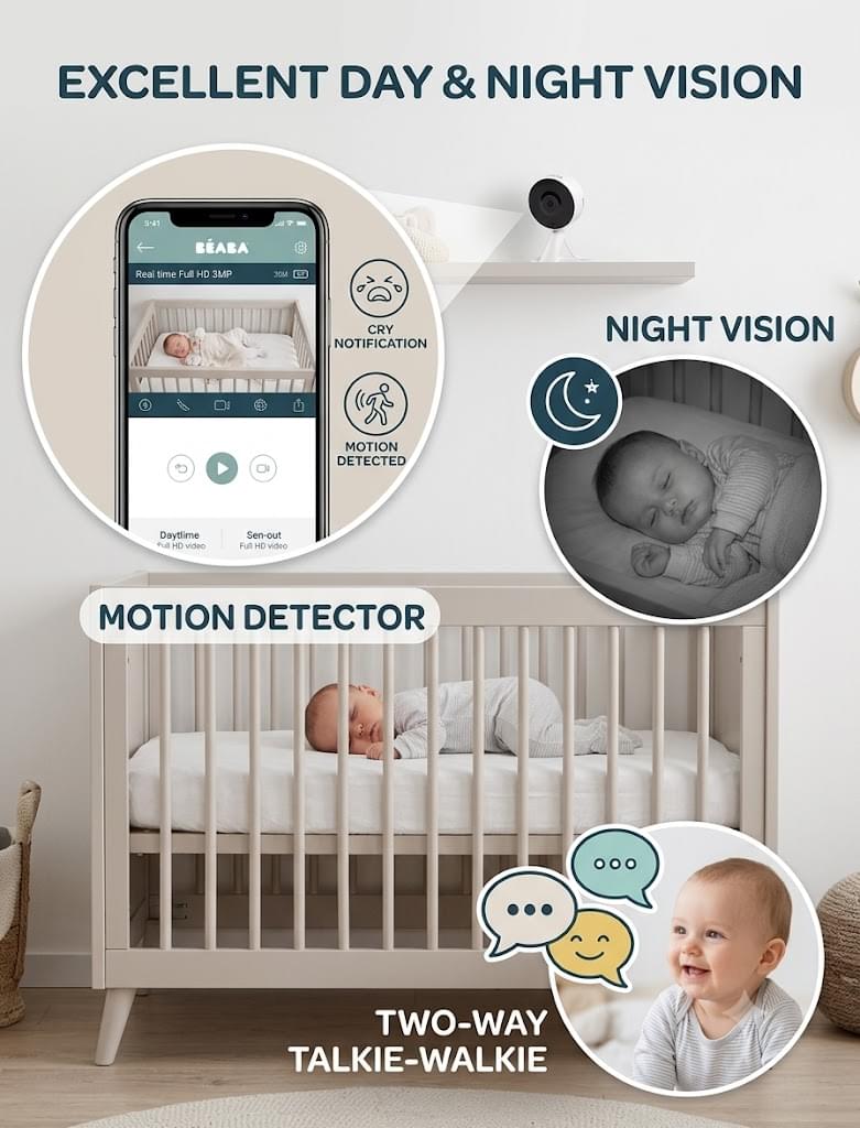 Beaba Zen 17T Mini Zen Connect Video Baby Monitor
