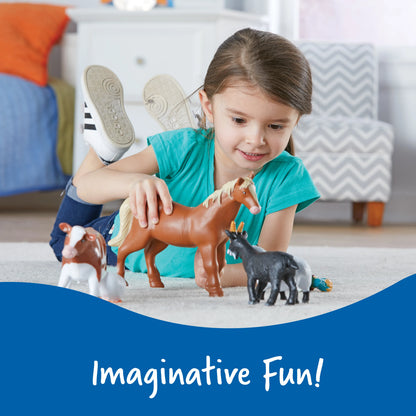 Learning Resources - Jumbo Farm Animals Realistic Figures for Kids