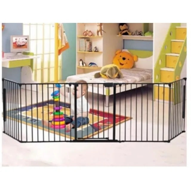 Baby Safe Convertible Playpen With Mat – Grey