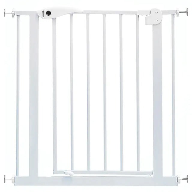 Baby Safe Metal Safety Gate with 30cm & 45cm Extension – White