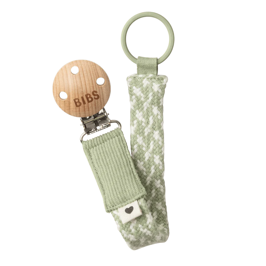 Bibs Pacifier Clip (Sage/Ivory)