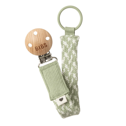 Bibs Pacifier Clip (Sage/Ivory)