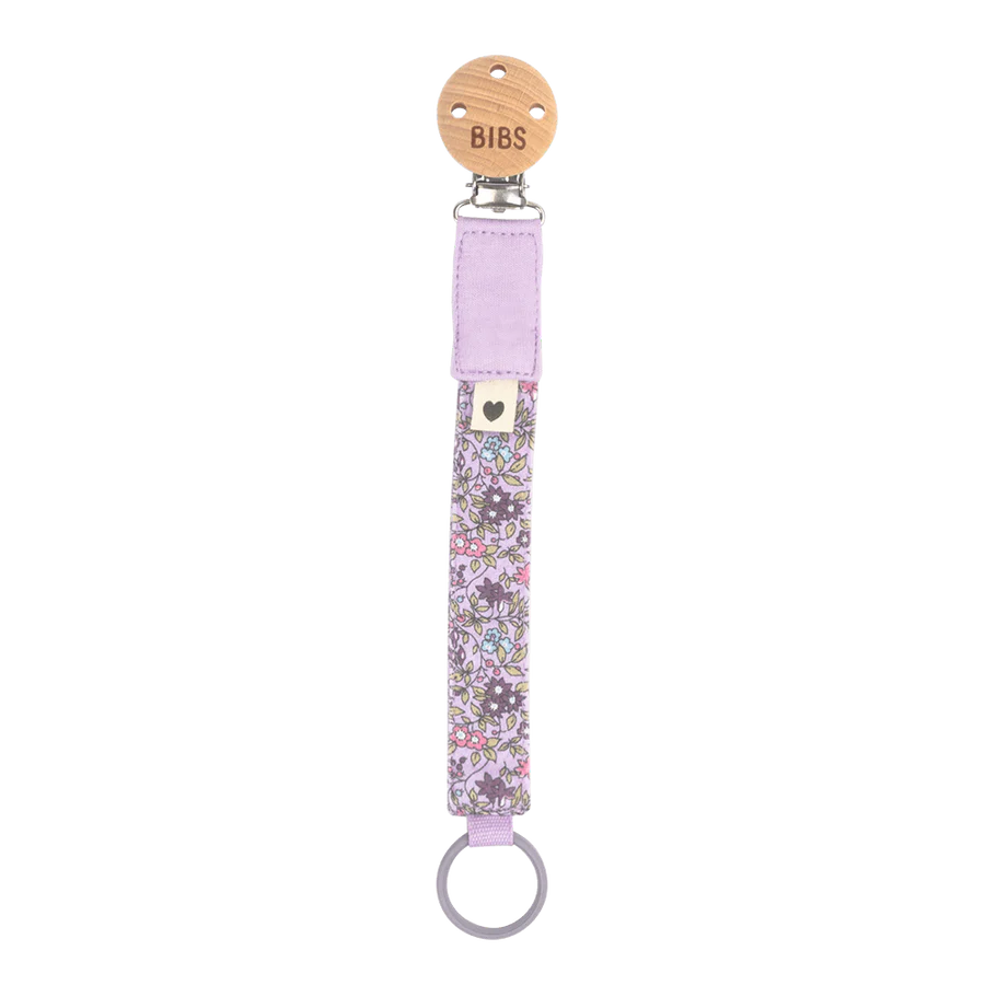 BIBS x LIBERTY Pacifier Clip, Chamomile Lawn Violet Sky