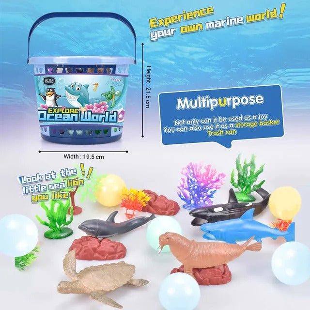 Little Story Ocean World Bucket Set – 21Pcs