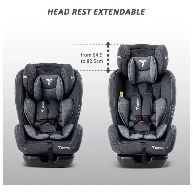 Teknum Evolve 2 Car Seat & Men's Diaper Handbag Set – Dark Grey